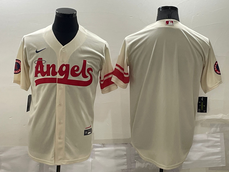 Men's PLAYER_NAME #00 CUSTOM Los Angeles Angels Cream 2022 City Connect Replica Player Jersey