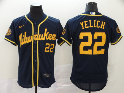 Men's Christian Yelich Milwaukee Brewers Player Jersey - Flex Base