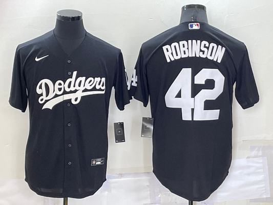 Men's Jackie Robinson Los Angeles Dodgers Player Replica Jersey - Black