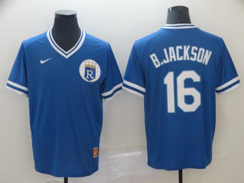 Men's Kansas City Royals Bo Jackson Player Blue Jersey
