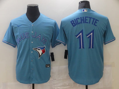 Men's Bo Bichette # 11 Toronto Blue Jays Player Jersey - Cool Base