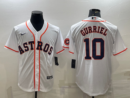 Men's Yuli Gurriel #10 Houston Astros 2022 World Series Player Jersey