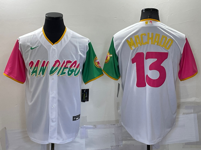 Men's Manny Machado San Diego Padres White 2022 City Connect Replica Team Jersey