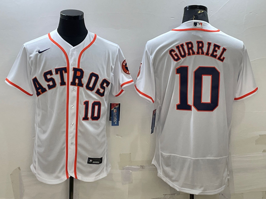 Men's Houston Astros  Yuli Gurriel #10 2022 World Series Player Jersey -Flex Base