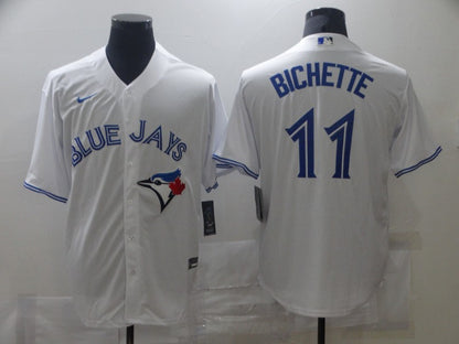 Men's Bo Bichette # 11 Toronto Blue Jays Player Jersey - Cool Base