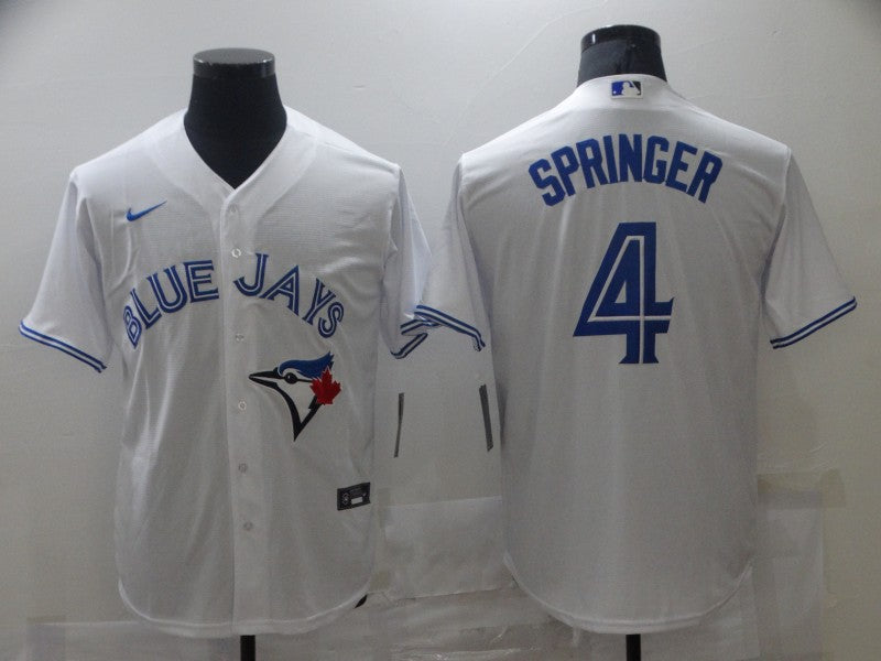 Men's George Springer # 4 Toronto Blue Jays Player Jersey - Cool Base