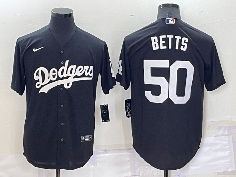 Men's Mookie Betts Los Angeles Dodgers Player Replica Jersey - Black