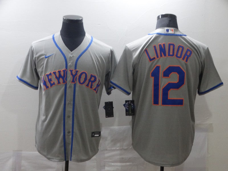 Men's Francisco Lindor #12 New York Mets Player Jersey