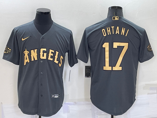 Men's Shohei Ohtani Los Angeles Angels Charcoal 2022 All-Star Game Jersey
