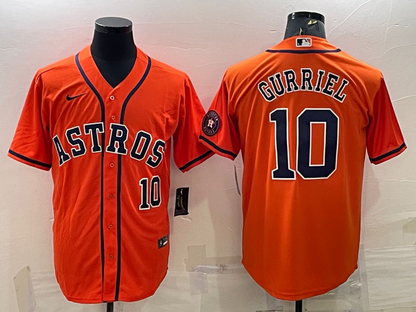 Men's Yuli Gurriel #10 Houston Astros 2022 World Series Player Jersey