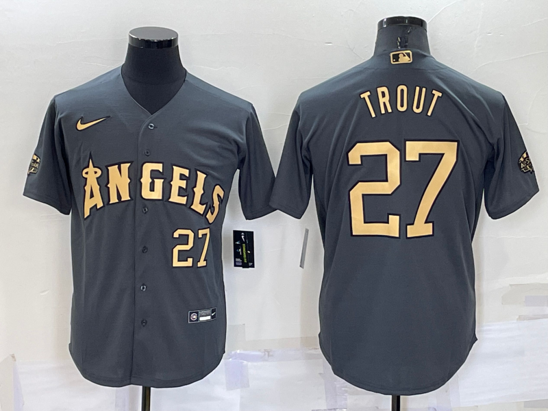 Men's Mike Trout Los Angeles Angels Charcoal 2022 All-Star Game Jersey