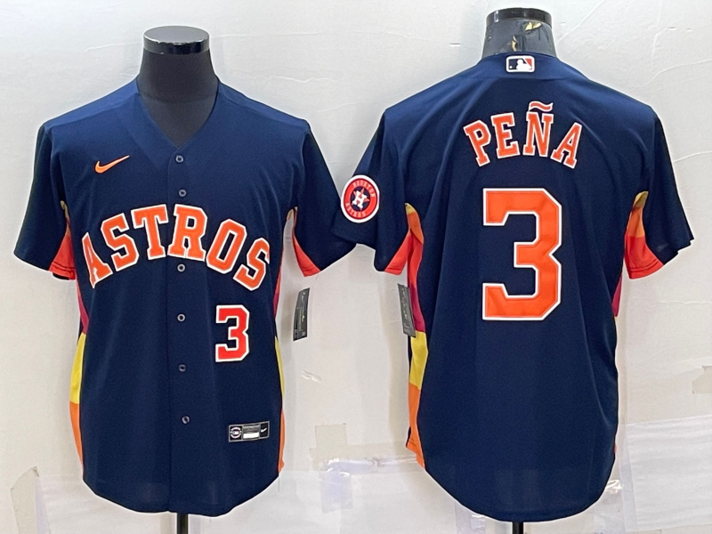 Men's  Jeremy Pena #3 Houston Astros 2022 World Series Player Jersey