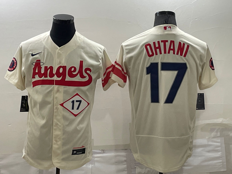 Men's Shohei Ohtani Los Angeles Angels Cream 2022 City Connect Replica Player Jersey