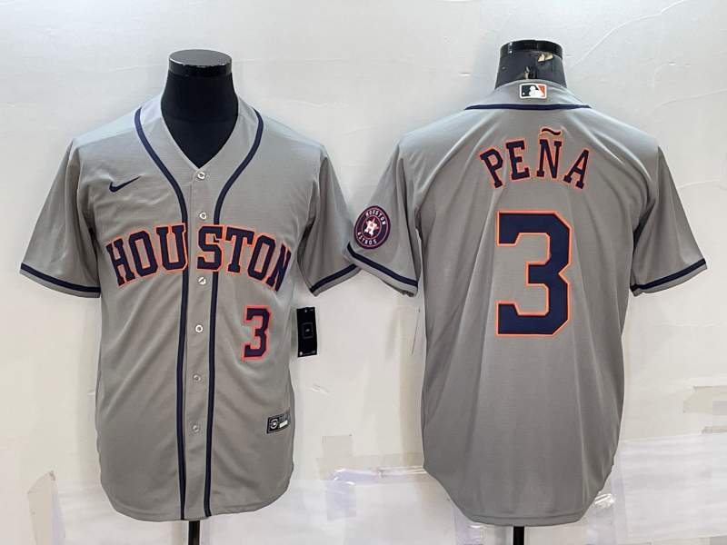 Men's  Jeremy Pena #3 Houston Astros 2022 World Series Player Jersey