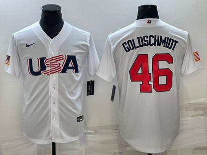 Men's Paul Goldschmidt White USA Baseball 2023 World Baseball Classic Replica Jersey