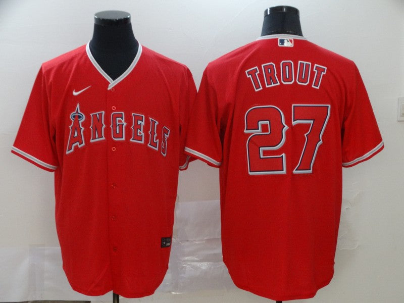 Men's Mike Trout #27 Los Angeles Angels Player Jersey - Cool Base