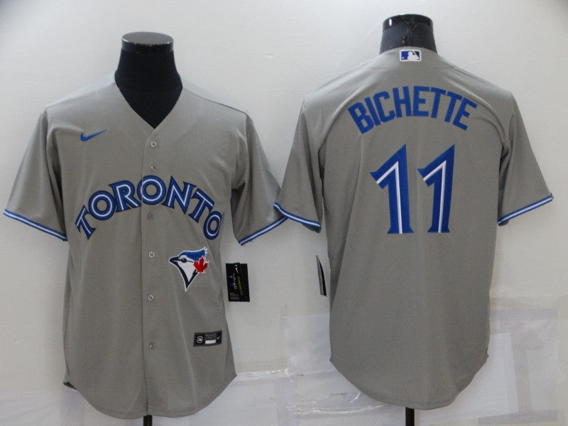 Men's Bo Bichette # 11 Toronto Blue Jays Player Jersey - Cool Base