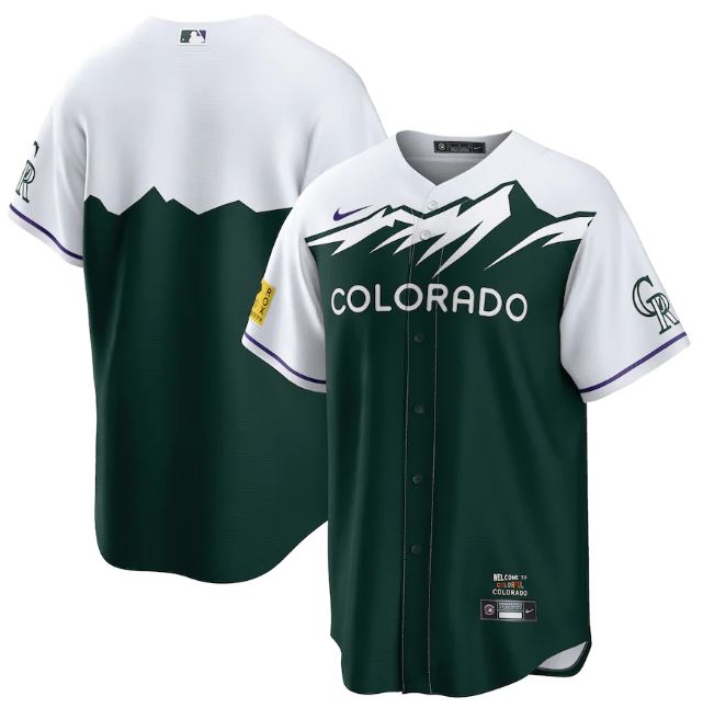 Men's Player_NAME #00 Custom Colorado Rockies Green 2022 City Connect Jerseys