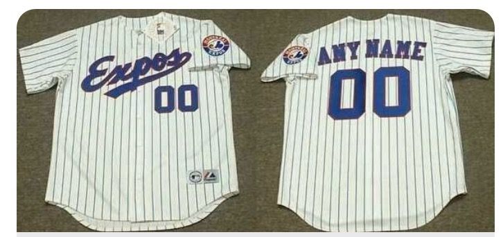 Men's Player_NAME #00 Custom Montreal Expos Player White Jersey