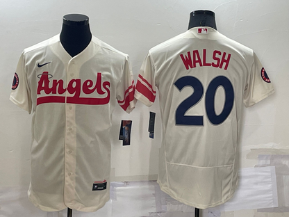Men's Los Angeles Angels Jared Walsh Cream 2022 City Connect Replica Player Jersey