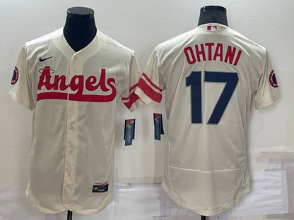 Men's Los Angeles Angels Shohei Ohtani Cream 2022 City Connect Replica Player Jersey