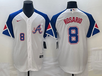 Men's Atlanta Braves Eddie Rosario White 2023 City Connect Player Jersey