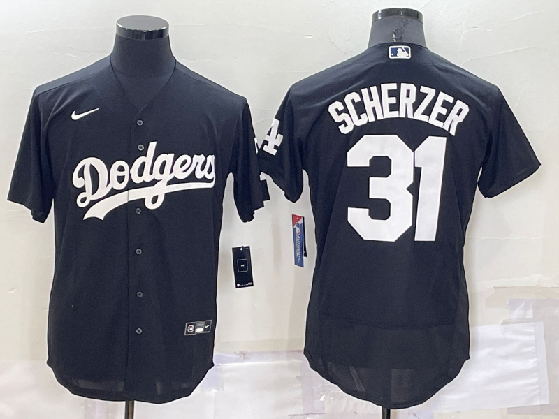 Men's Max Scherzer Los Angeles Dodgers Player Replica Jersey - Black