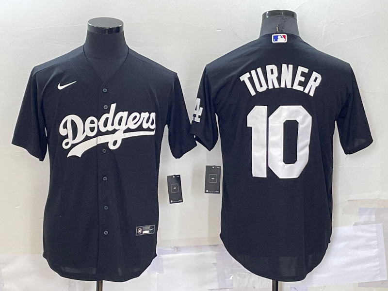Men's Justin Turner Los Angeles Dodgers Player Replica Jersey - Black