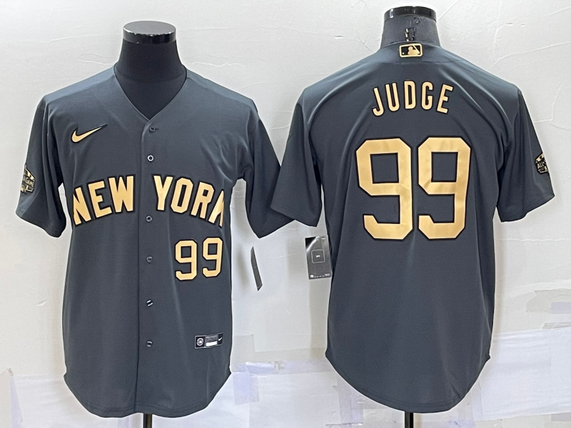 Men's Player New York Yankees Aaron judge Charcoal 2022 All-Star Game Jersey