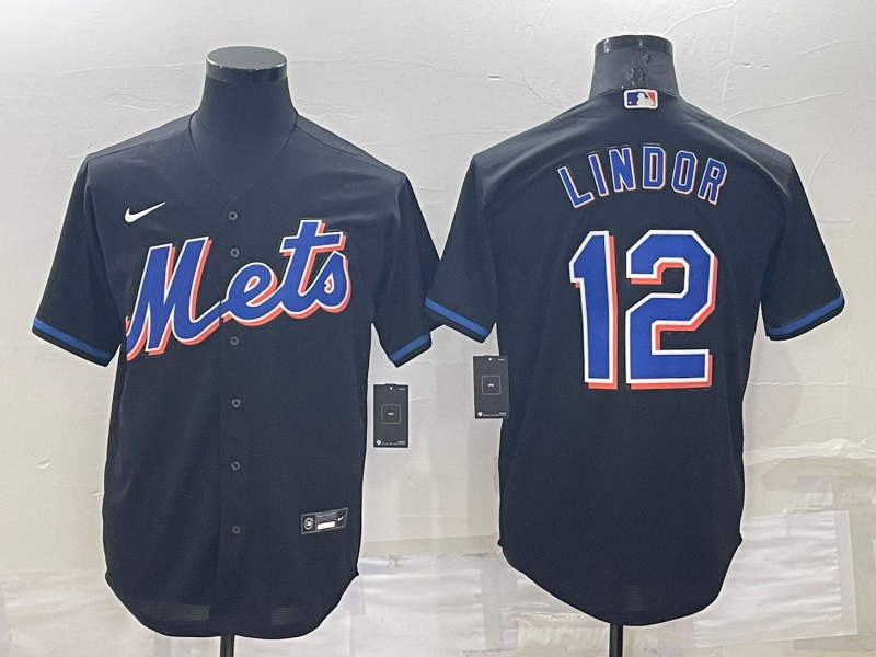 Men's Francisco Lindor #12 New York Mets Player Jersey