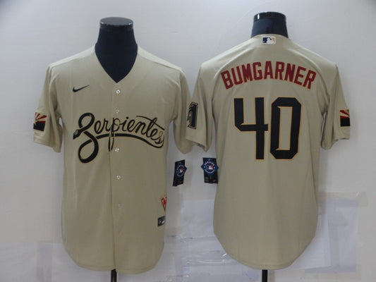 Men's Madison Bumgarner Arizona Diamondbacks Gold 2021 City Connect Replica Jersey