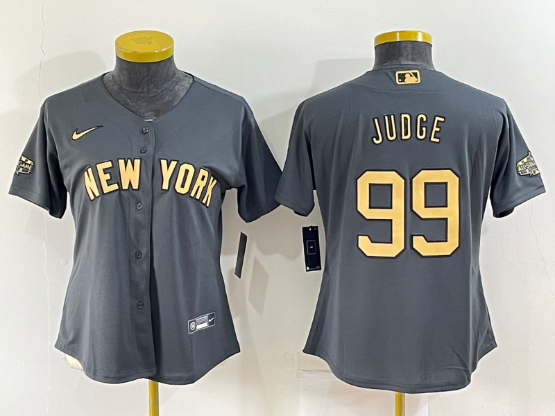 Women's New York Yankees Aaron judge Charcoal 2022 All-Star Game Jersey