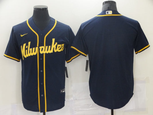 Men's Player_NAME #00 Custom Milwaukee Brewers Player Jersey