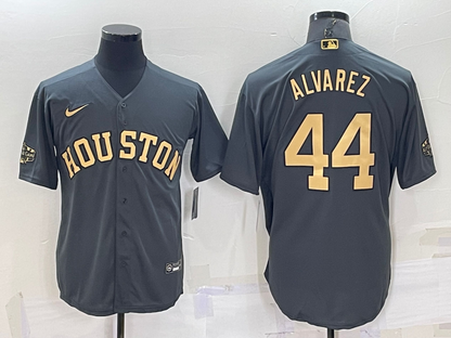 Men's Yordan Alvarez #44 Houston Astros  Charcoal  2022 ALL STAR GAME Jersey