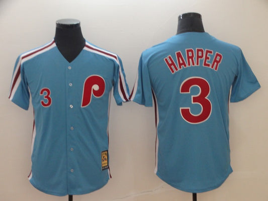 Men's Bryce Harper Philadelphia Phillies Player Jersey - Light Blue