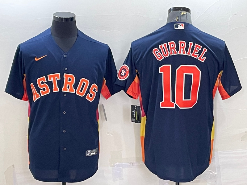 Men's Yuli Gurriel #10 Houston Astros 2022 World Series Player Jersey