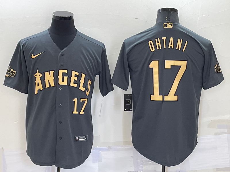 Men's Shohei Ohtani Los Angeles Angels Charcoal 2022 All-Star Game Jersey