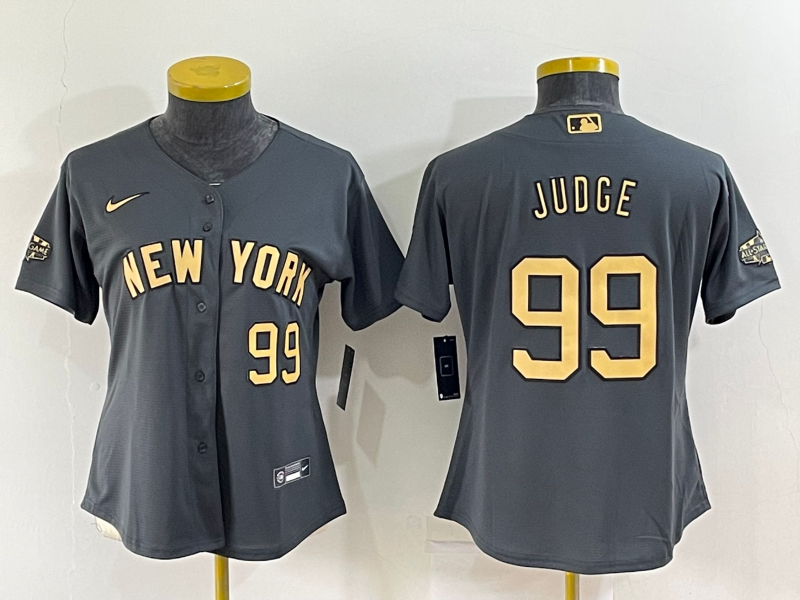 Women's New York Yankees Aaron judge Charcoal 2022 All-Star Game Jersey