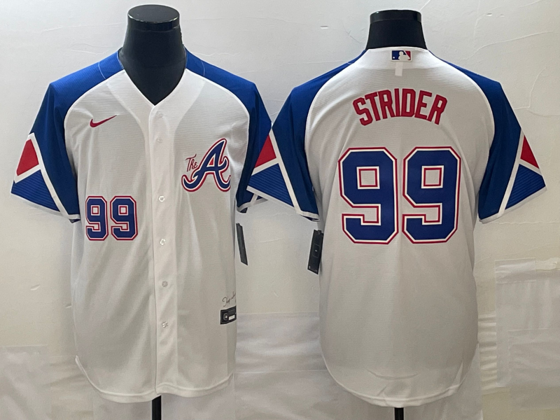 Men's Atlanta Braves Spencer Strider White 2023 City Connect Player Jersey