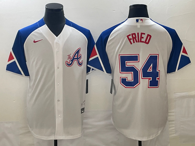 Men's Atlanta Braves Max Fried White 2023 City Connect Player Jersey