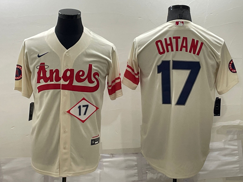 Men's Shohei Ohtani Los Angeles Angels Cream 2022 City Connect Replica Player Jersey