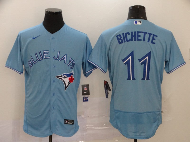 Men's Bo Bichette # 11 Toronto Blue Jays Player Light Blue Jersey